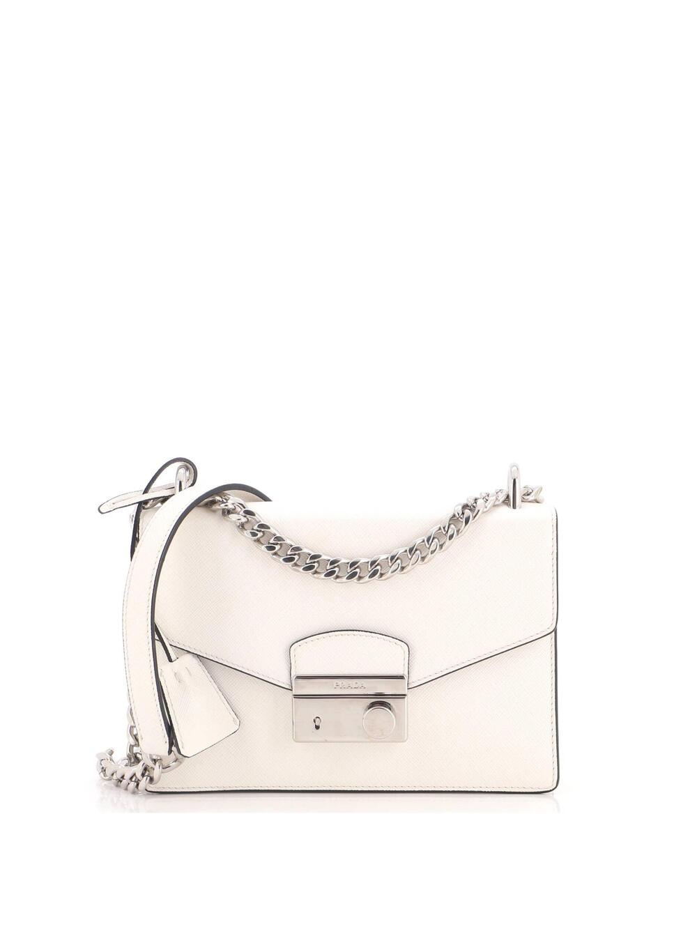 Prada Sound Chain Shoulder Bag Saffiano #340299P85B